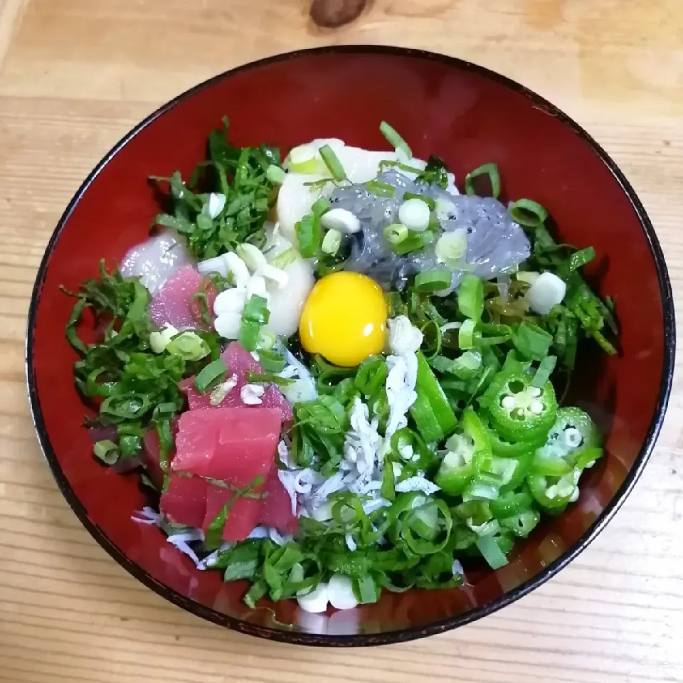 ◇ねばねば海鮮丼|ぶるー子さん