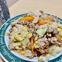 晩ご飯　お肉たっぷりのポン酢野菜炒め|takenbonさん