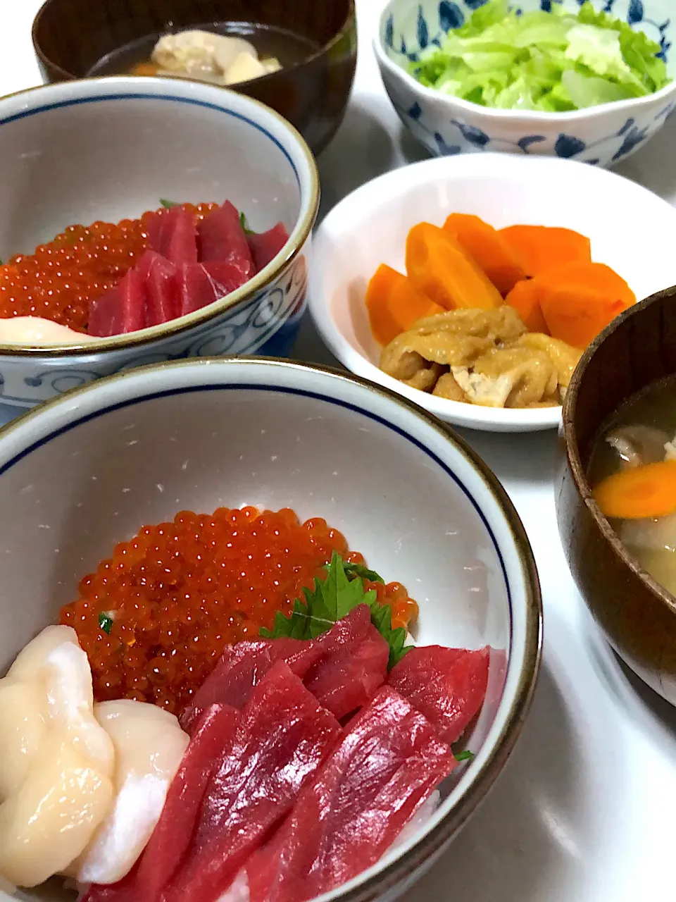 自家製いくら醤油漬けの海鮮丼|あっちゃんさん