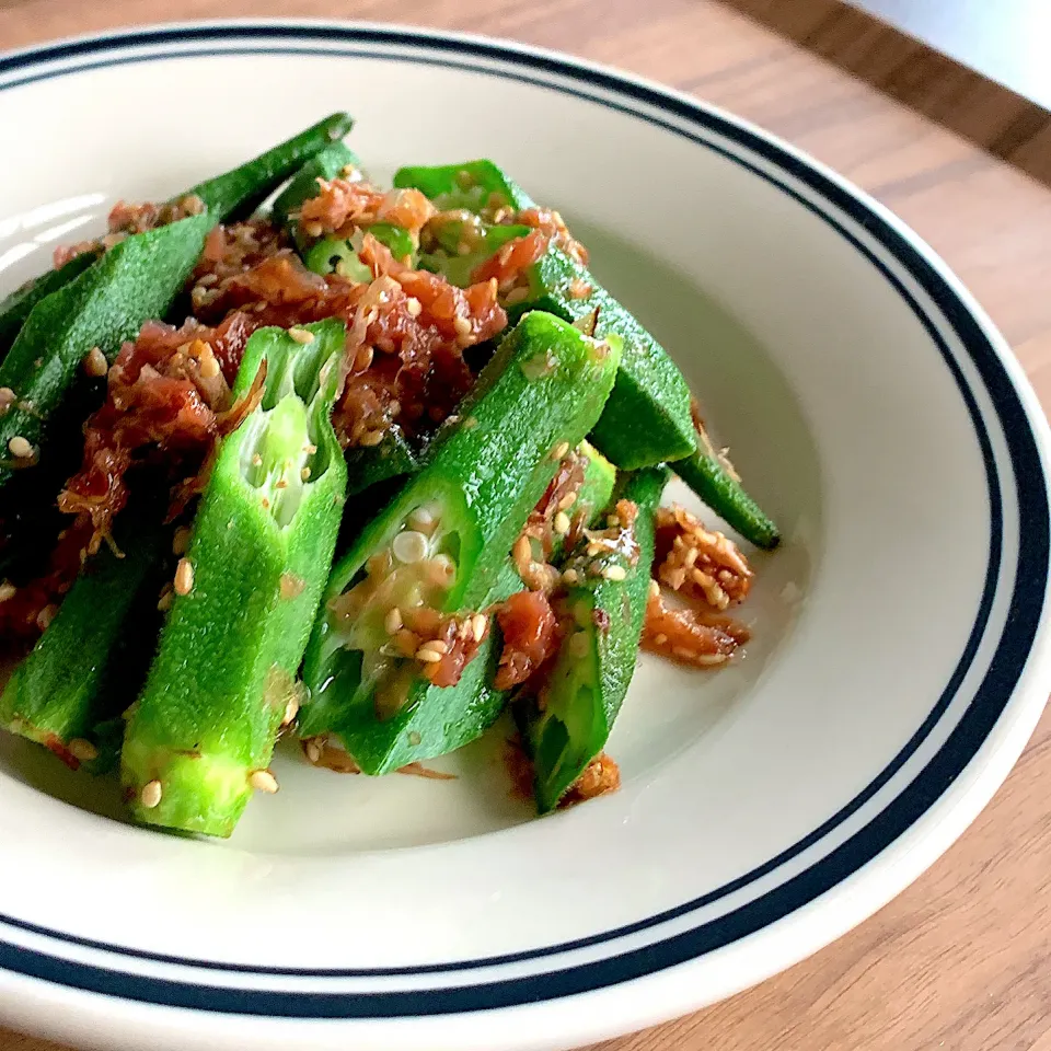 からあげビールさんの料理 レンジで簡単♪オクラのこれうま梅おかか和え|ユッキーさん