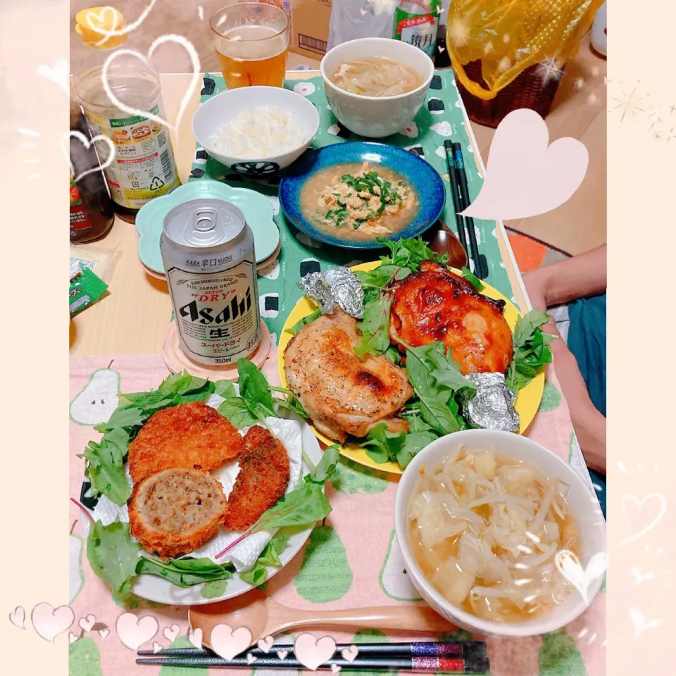 Snapdishの料理写真:９／２ ｔｈｒ 晩ごはん🍴＊○°|rinaronarさん