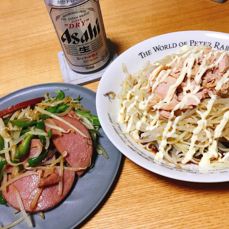 ツナマヨもやし冷中
‪‪ハム、ピーマン、もやし炒め|naoさん