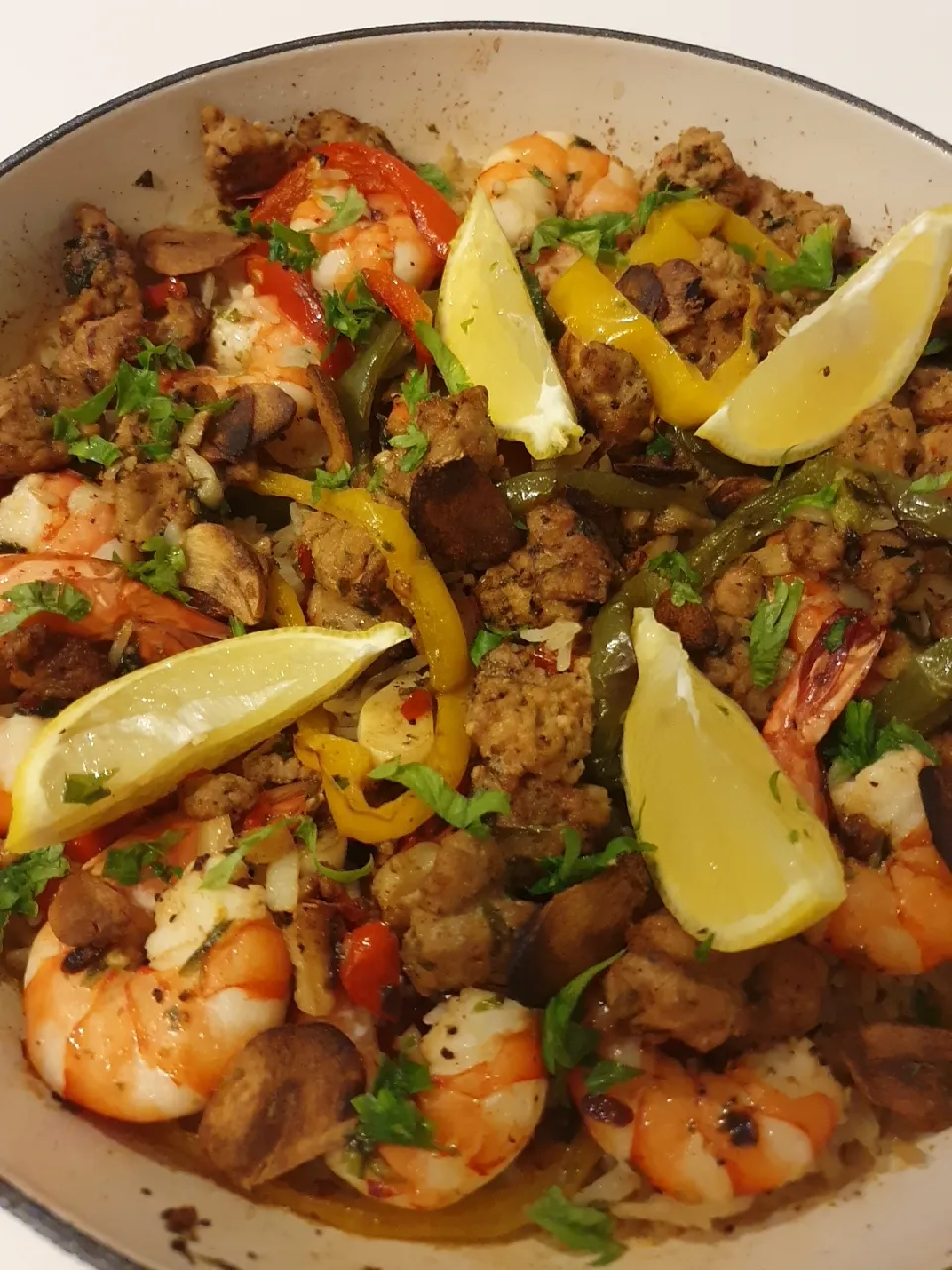 Chorizo, pepper & prawn bake|YCさん