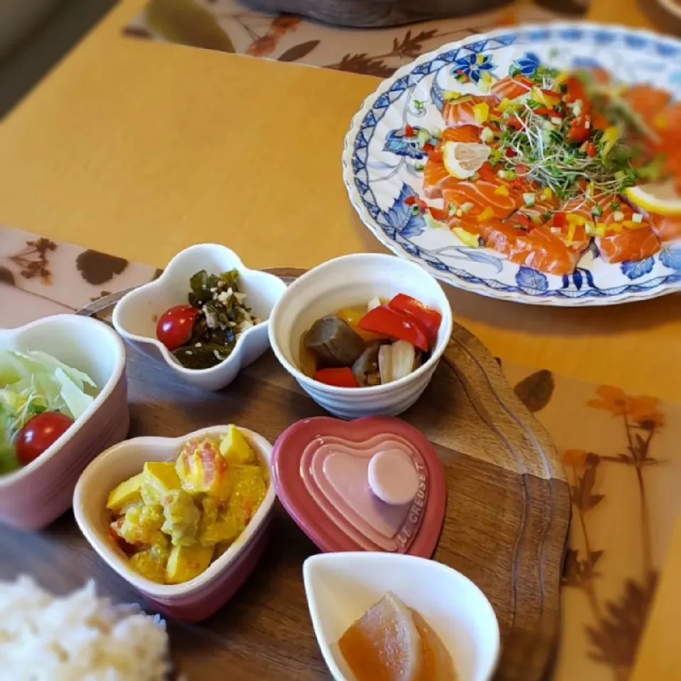 Snapdishの料理写真:発酵常備ダレレッスンのワンプレートランチ|美腸マイスターtomiさん