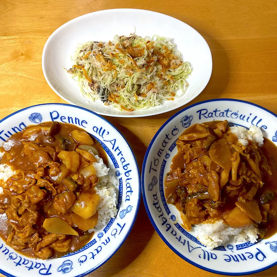 Snapdishの料理写真:ハヤシ&カレーミックスライス|Makokoさん