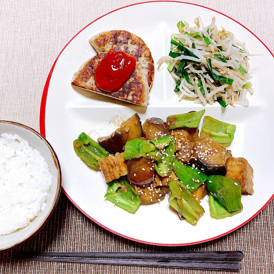 茄子の味噌炒め・イワシハンバーグ|akkoさん