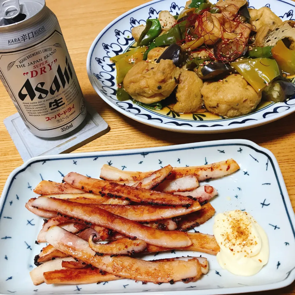 ‪‪茄子、万願寺唐辛子、がんもの煮物
‪‪いかの一夜干し|naoさん