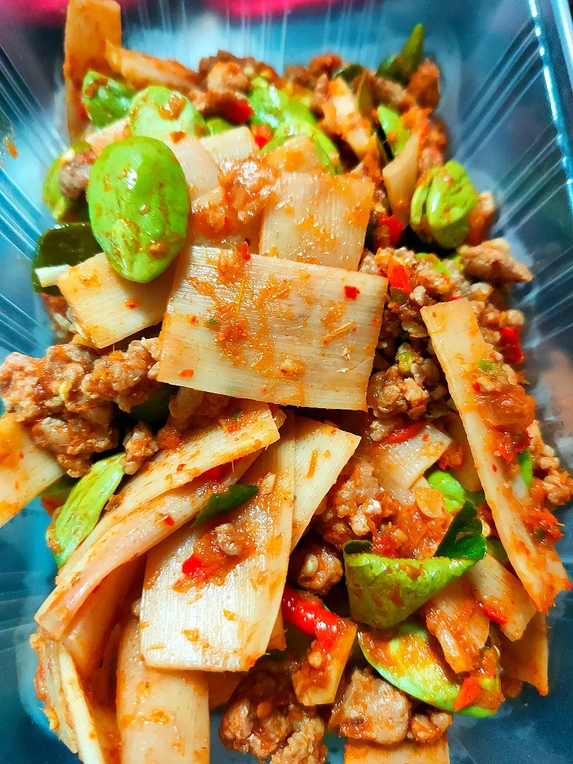 Stir Fried Pickled Bamboo Shoots with Chili Paste|katang23さん