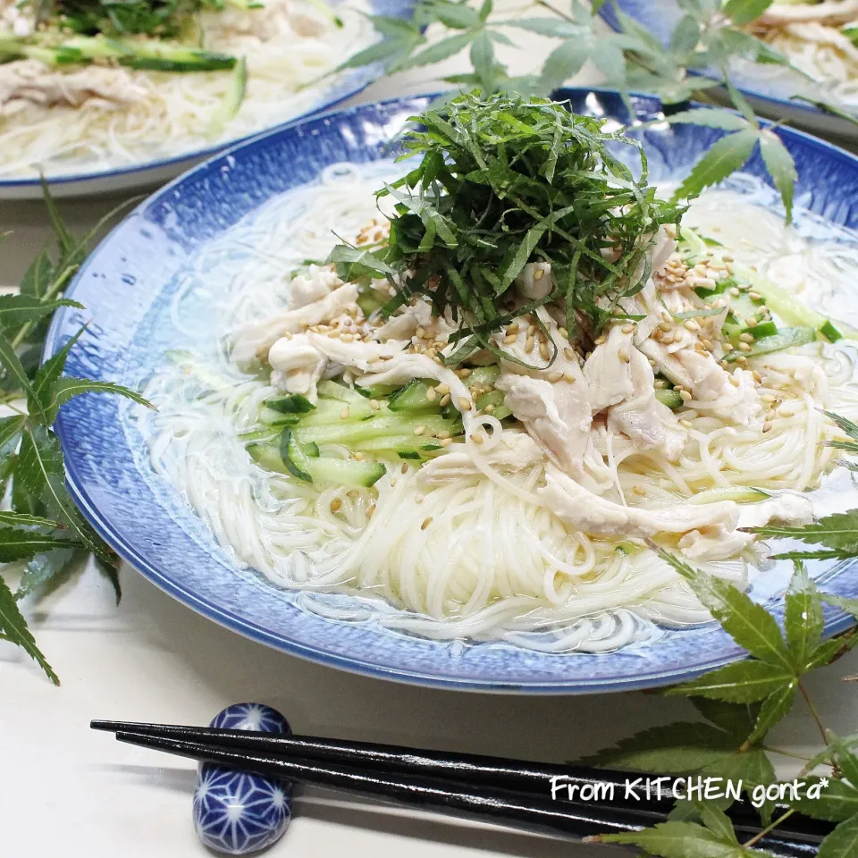 そうめんの食べ収めに✨胡麻油香る♬塩ぶっかけそうめん‼︎|gonta*さん