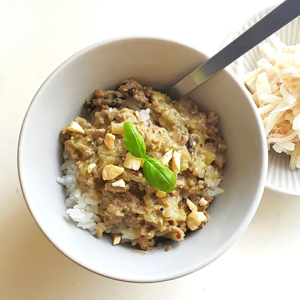 キーマ風グリーンカレー丼
＆ツナ大根|mi_neneco♪さん