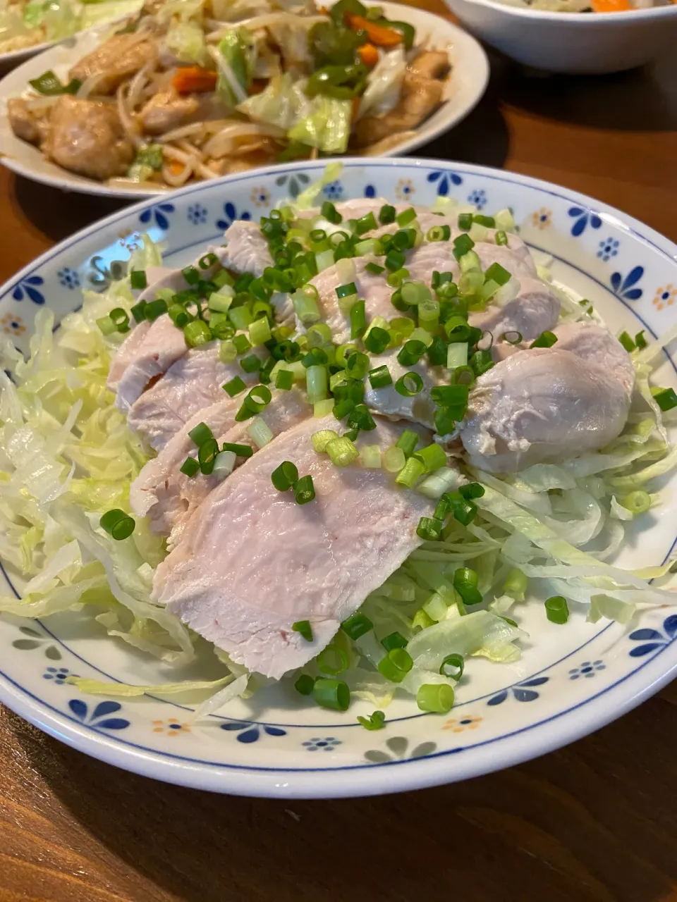 9/4の夕食　鶏ハムサラダ|yoneさん