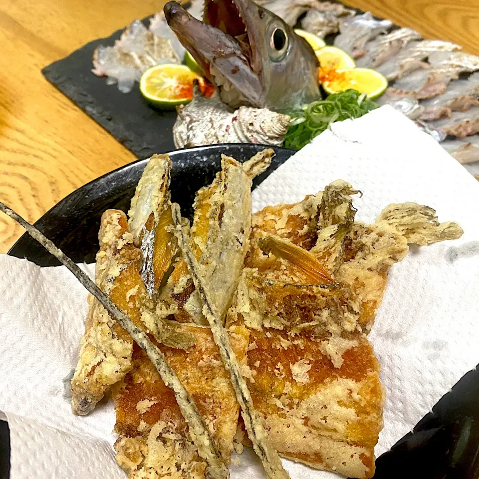 （釣）太刀魚　骨揚げ|さくたろうさん