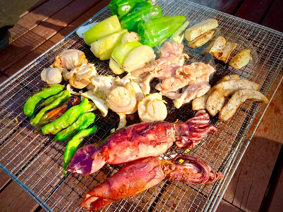 Snapdishの料理写真:家族みんなでBBQ|🌻ako ·͜·♡peco🌻さん