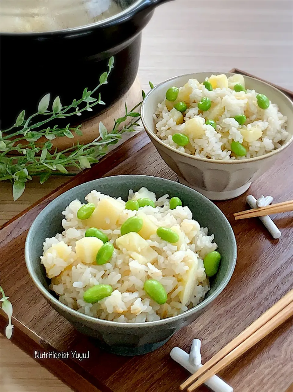 じゃがいもと枝豆の炊き込みご飯|ゆーこどんさん