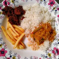 dal , chicken , french fries 🤤|anusha anuさん