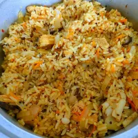 nasi briyani (Indian fragrance rice) with mushrooms and carrot|Crystall Leongさん