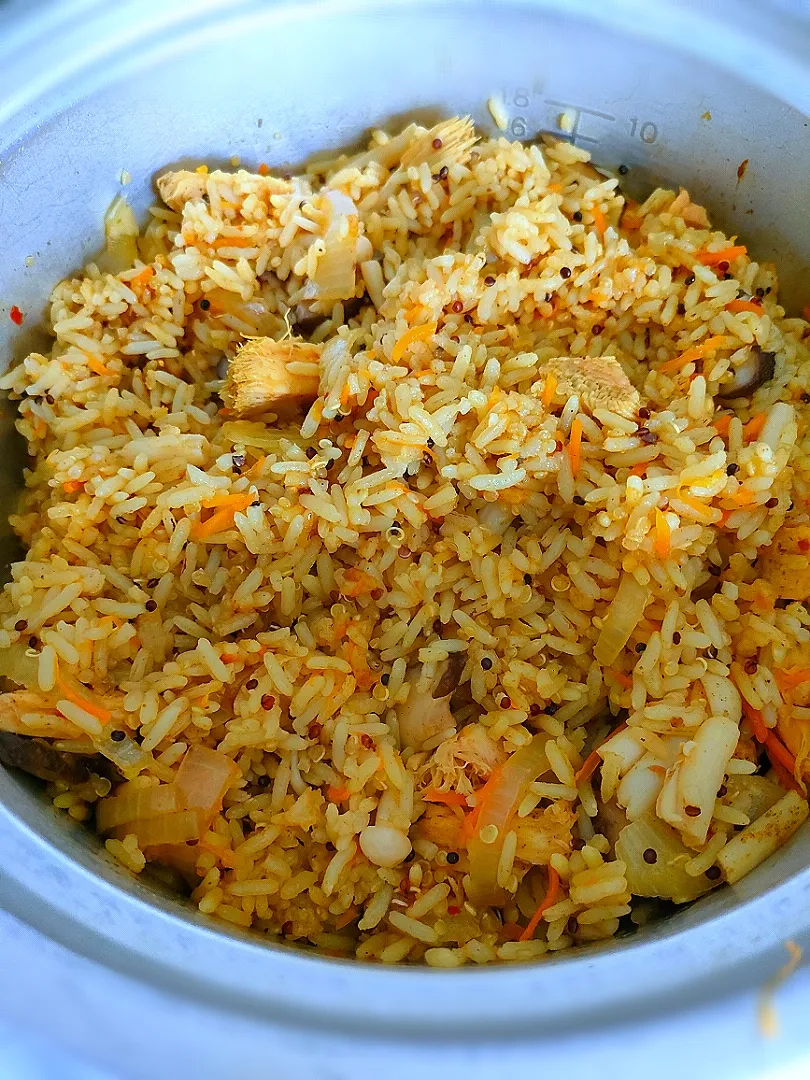 nasi briyani (Indian fragrance rice) with mushrooms and carrot|Crystall Leongさん