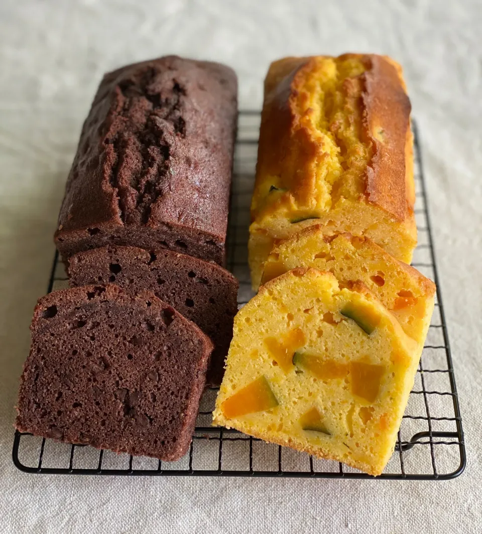 かぼちゃとチョコのパウンドケーキ ◡̈*.。|なのこさん