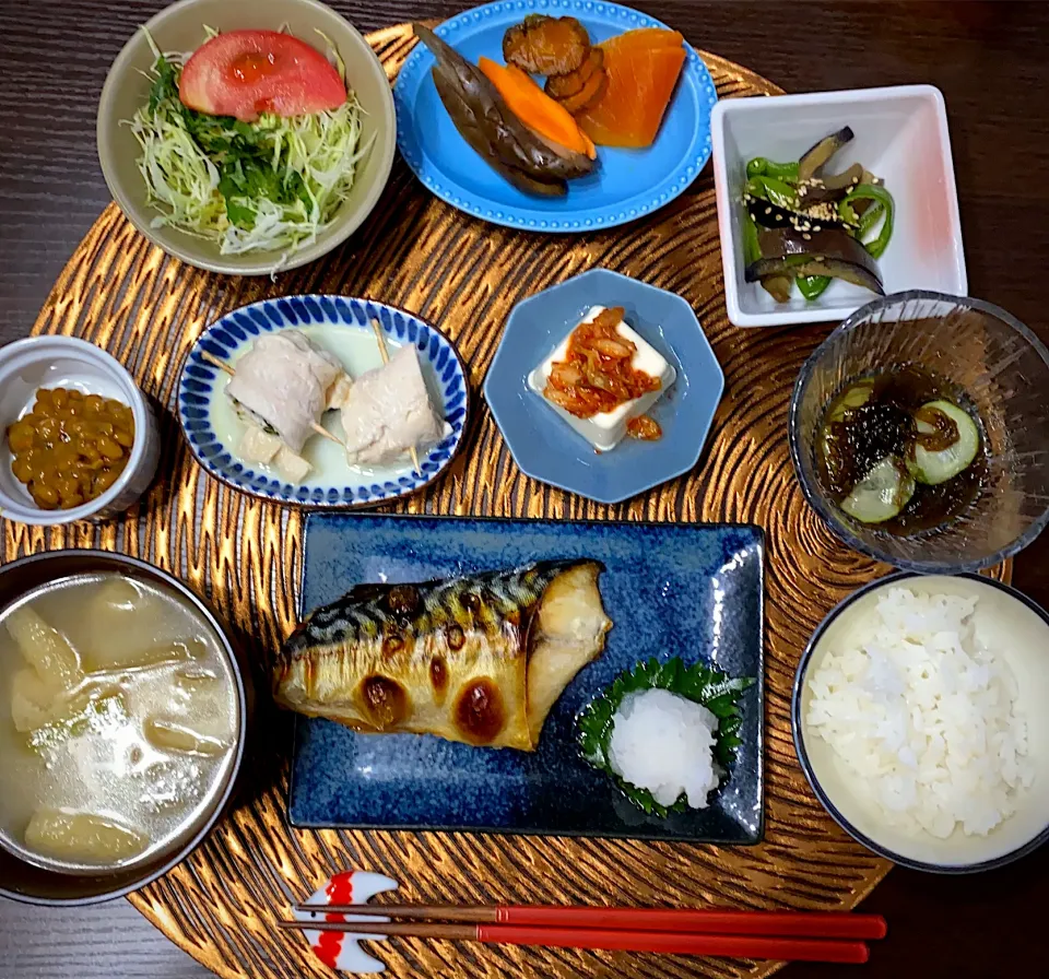 ヘルシー晩ご飯　サバ定食|minaさん