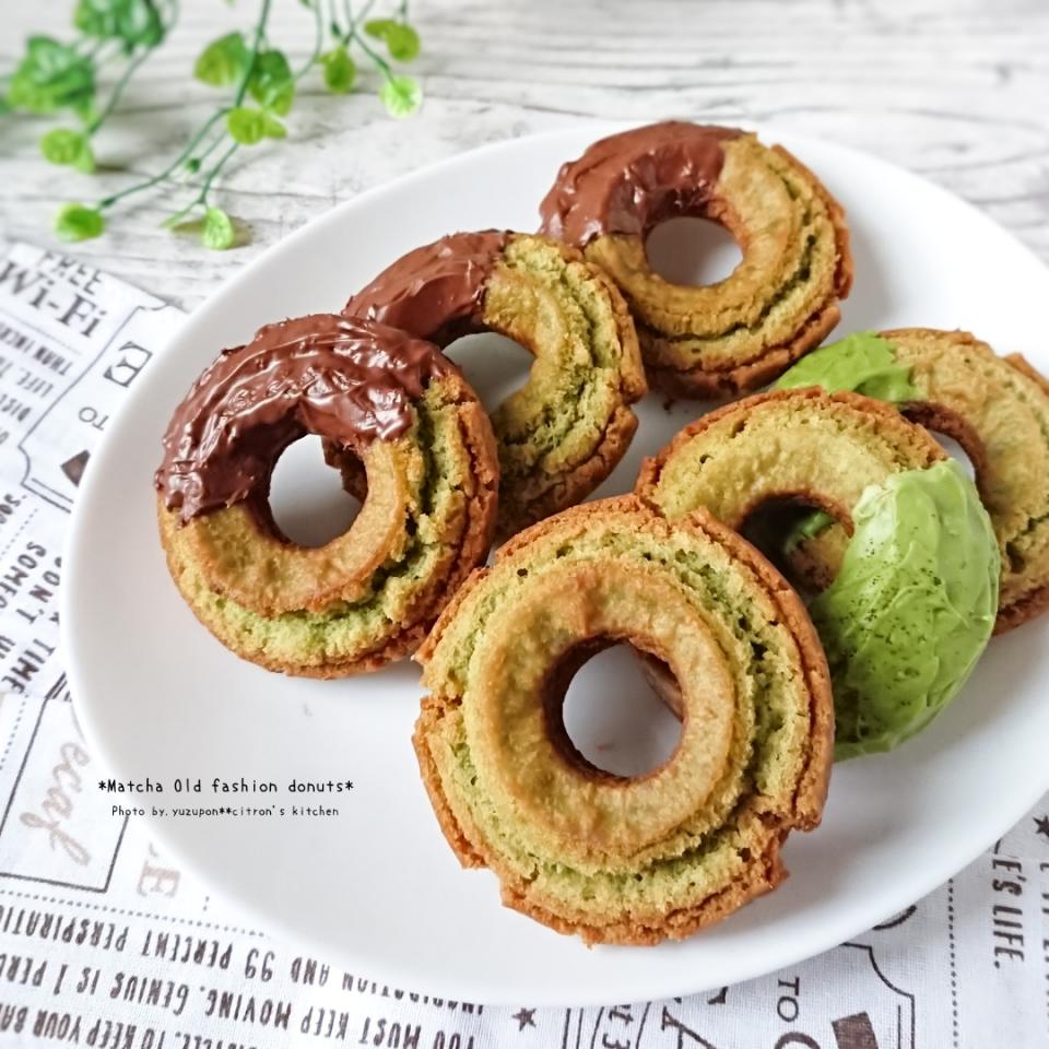 サクッとしっとり✿ほろ苦オールドファッション抹茶
