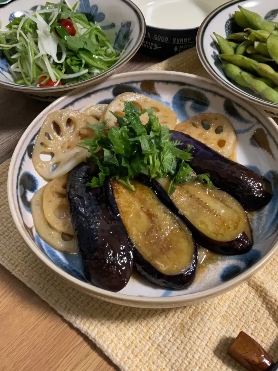 茄子と蓮根の煮物|くろさん