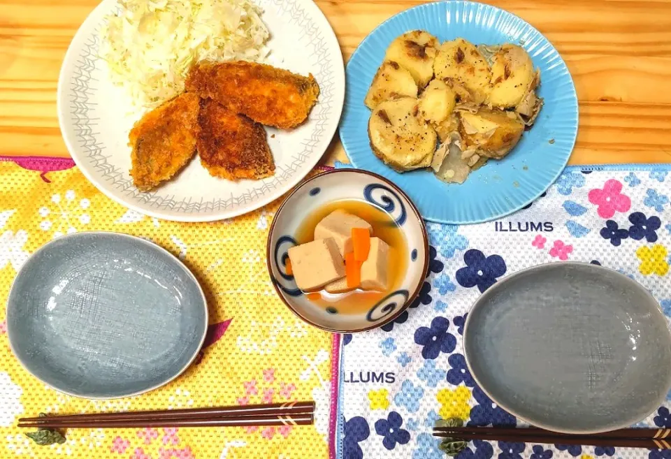 ブリのフライ
アンチョビポテト
高野豆腐|ひろゴーヤさん