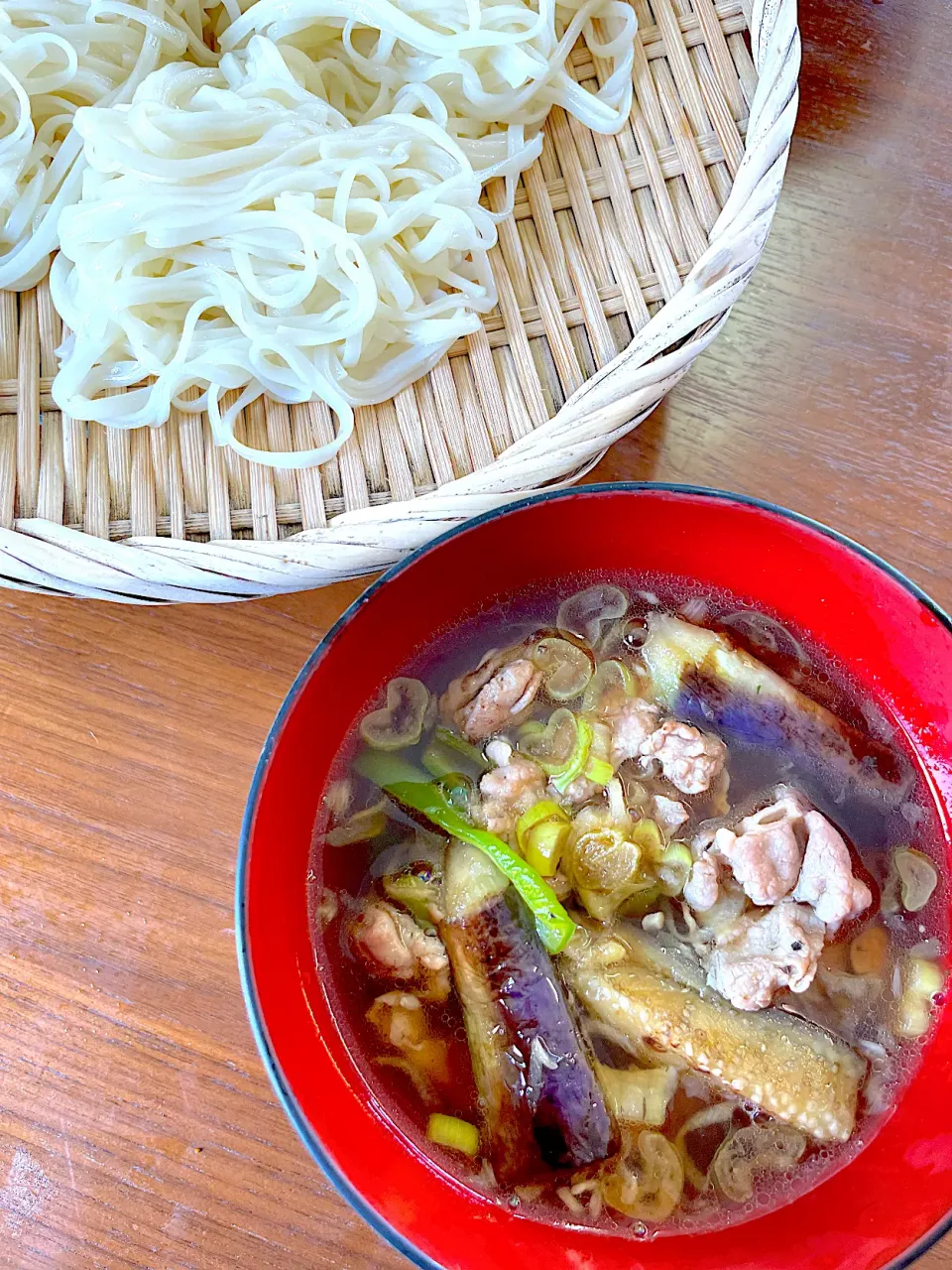 豚肉とナスのつけうどん🍆|なーまりさん