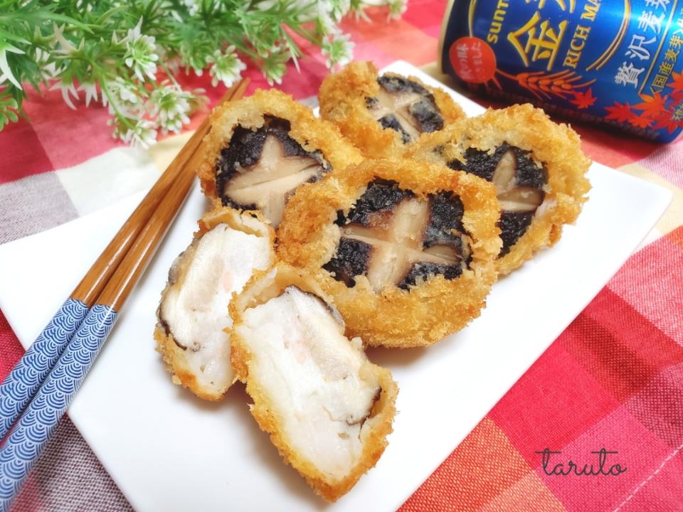 しいたけの海老はんぺん詰め揚げ🍄