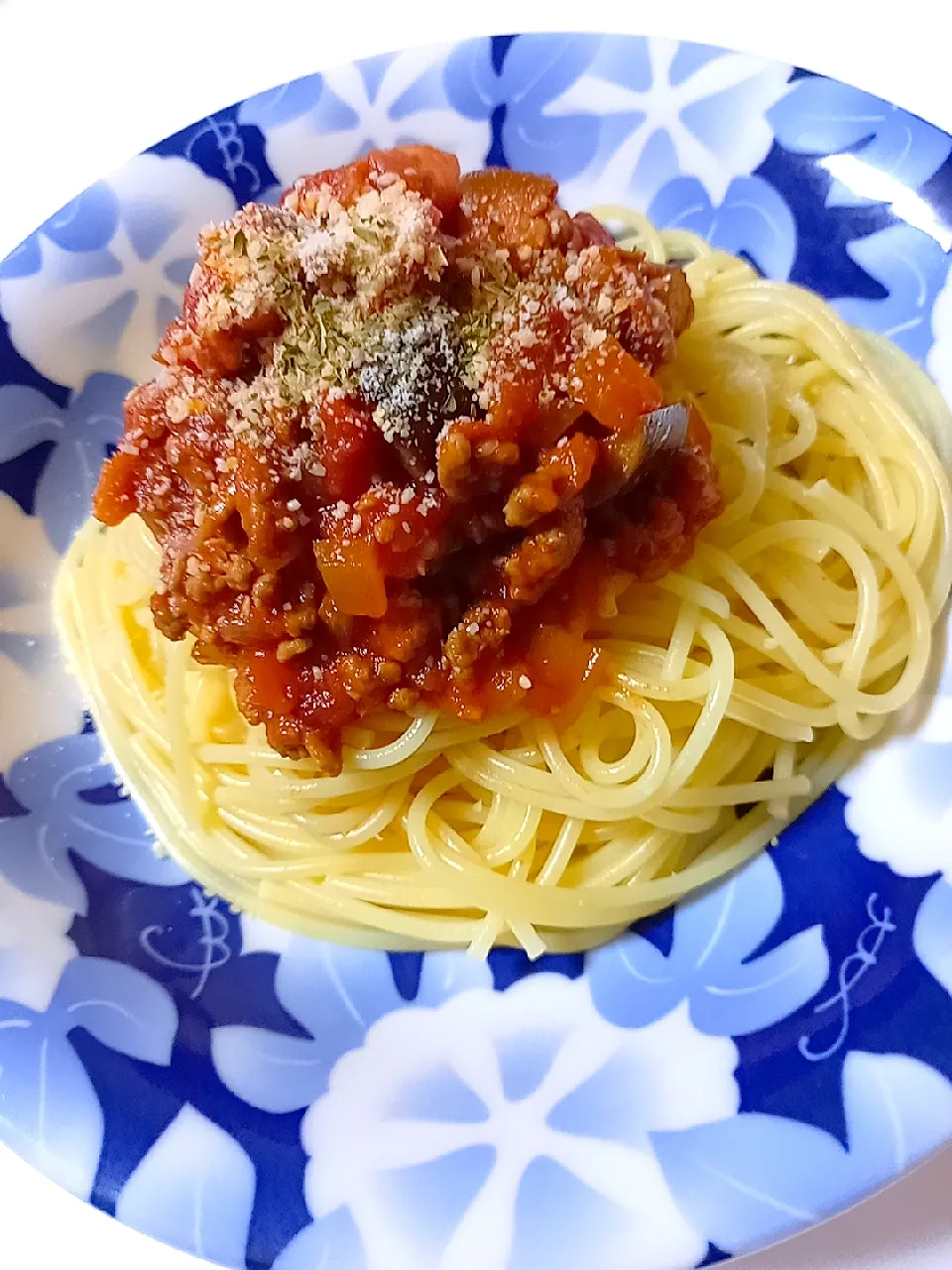 茄子入りミートソースパスタ|れりなりさん