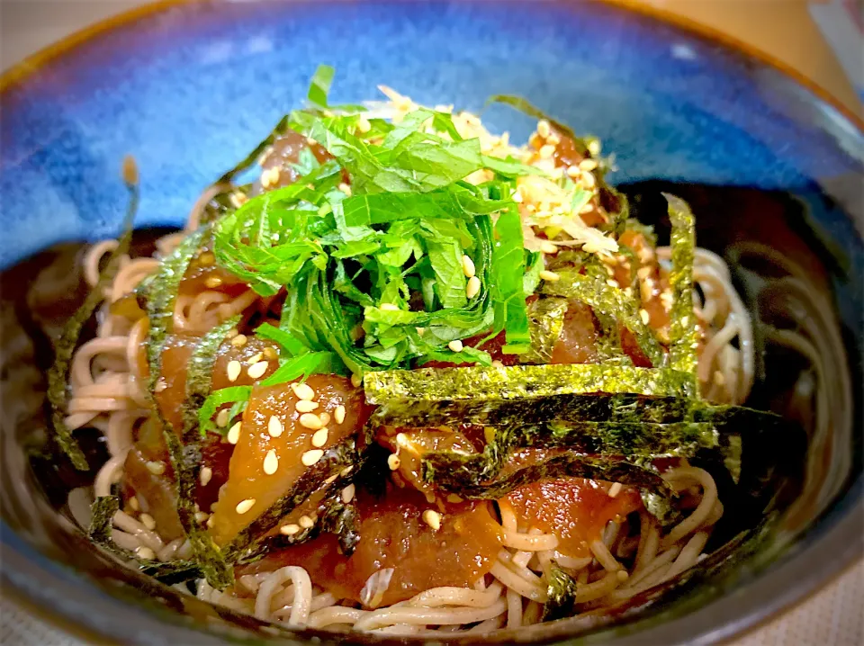 鮪漬けの冷やし蕎麦|やまひろさん