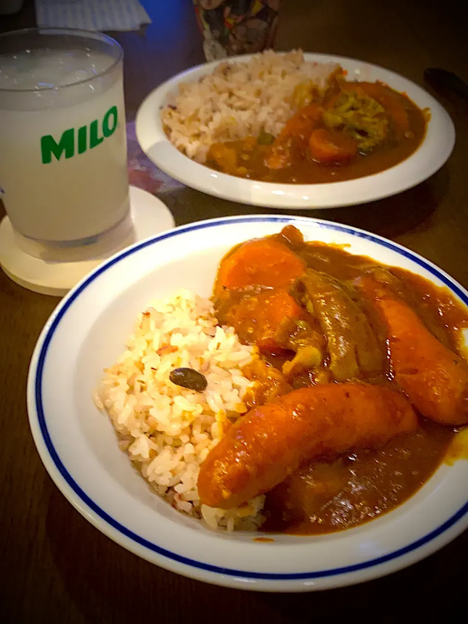 チョリソーと野菜のカレー🍛　十六穀ごはん　カルピス|ch＊K*∀o(^^*)♪さん