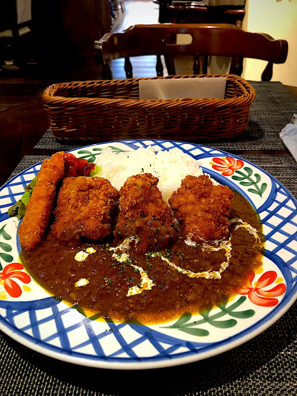 Snapdishの料理写真:チキンカツキーマカレー|上甲 喜一さん