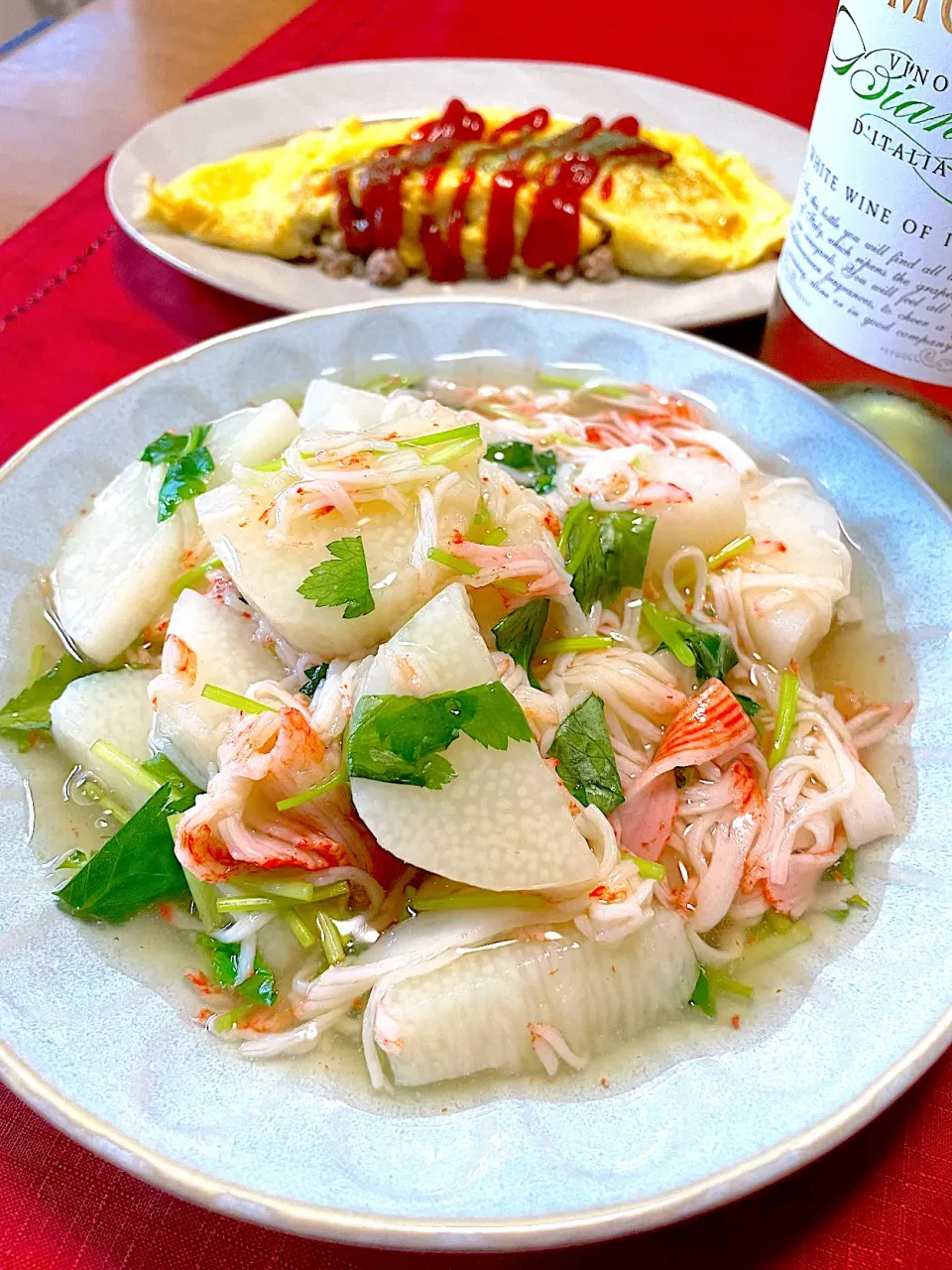 Snapdishの料理写真:おかちさんの料理 長芋とかにかまのこれうまあっさり煮🍀|おかちさん