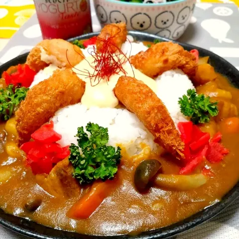 「豆乳シュレッド 200g(チーズタイプ)」を使ってみたSnapdishの料理・レシピ写真:今日の晩ごはん
🍤( '-' 🍤 )ｴﾋﾞﾁｬﾝde
チーズフォンデュ★カレー🍛だぉ