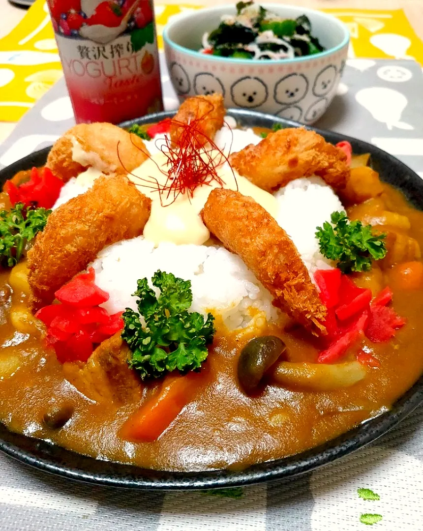 Snapdishの料理写真:今日の晩ごはん
🍤( '-' 🍤 )ｴﾋﾞﾁｬﾝde
チーズフォンデュ★カレー🍛だぉ|キャサリンさん