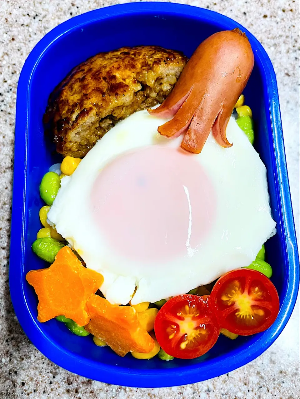 Snapdishの料理写真:幼稚園弁当🍳ロコモコ|えみさん