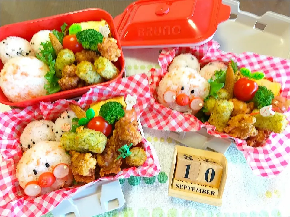 Snapdishの料理写真:🍱今日の息子達のお弁当&置き弁
                                                         &自分弁当|tomoさん