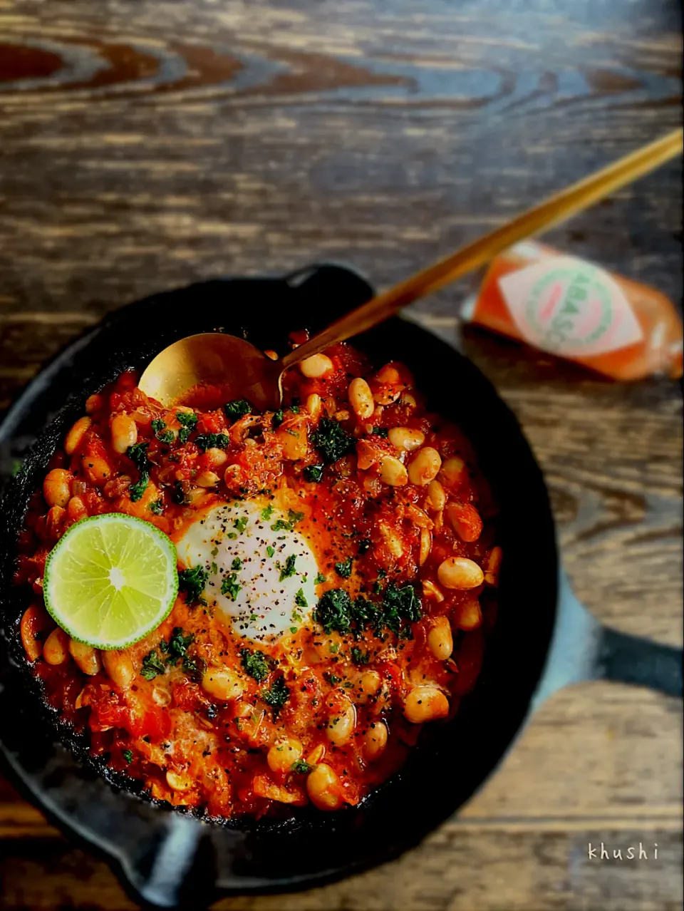 鯖ビーンズ🇮🇱シャクシュカ風🍳🇹🇳 ライムを絞るのが好き♬|KOZUEさん