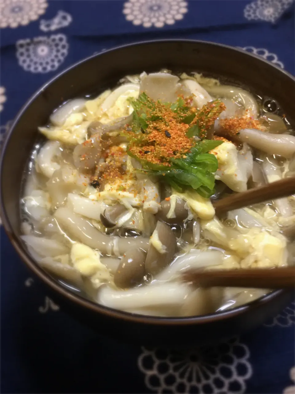 ＊きのこの卵とじうどん＊|じゅんじゅんさん