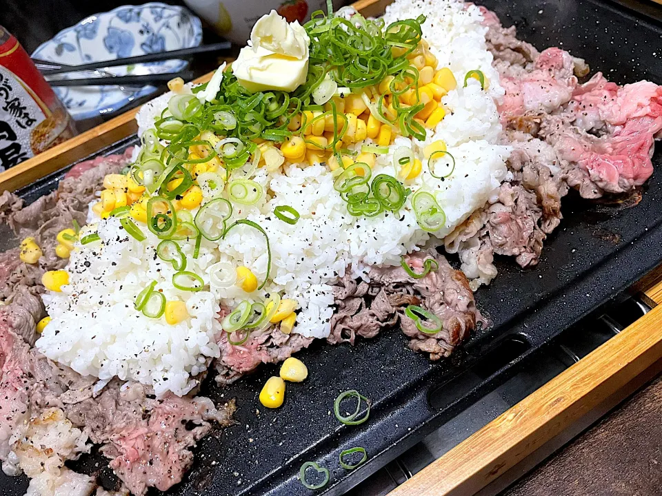 Snapdishの料理写真:ペッパーランチ🥩🍚🧄|♡Peachmammy♡さん