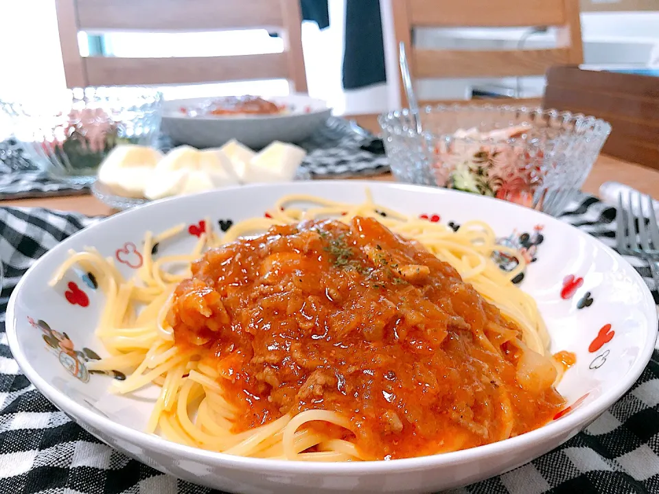 豚のビール煮込みの残りでミートソースパスタ|yuriさん