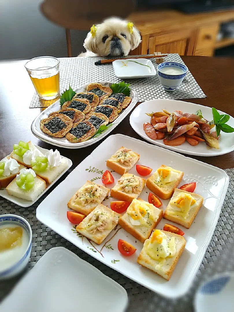 朝ごはん☁！|まめころさん