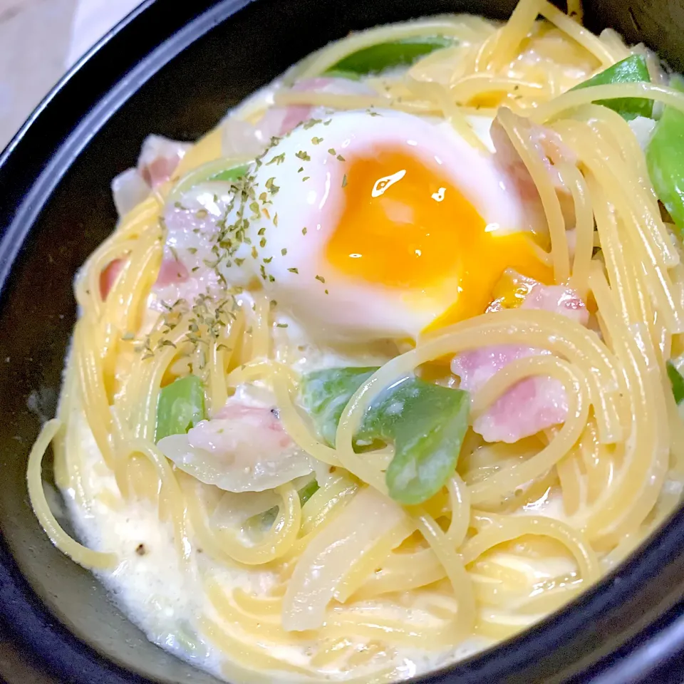 別茹でなし！ミニ土鍋で豆乳クリームスープパスタ|奏 kanadeさん