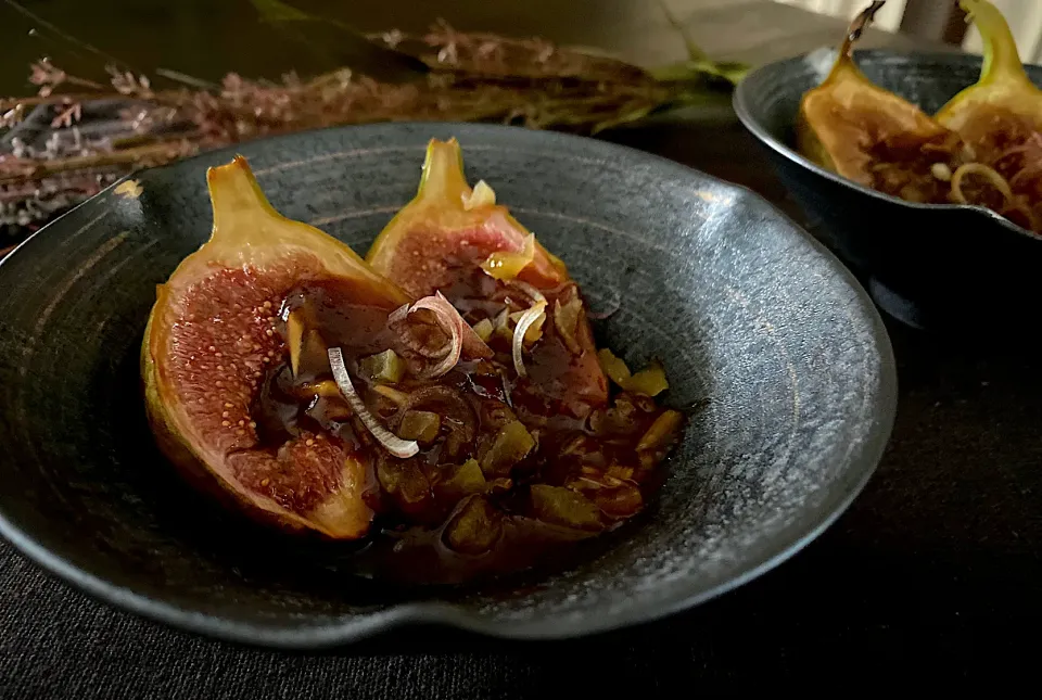 無花果のみょうが味噌田楽|あいさん