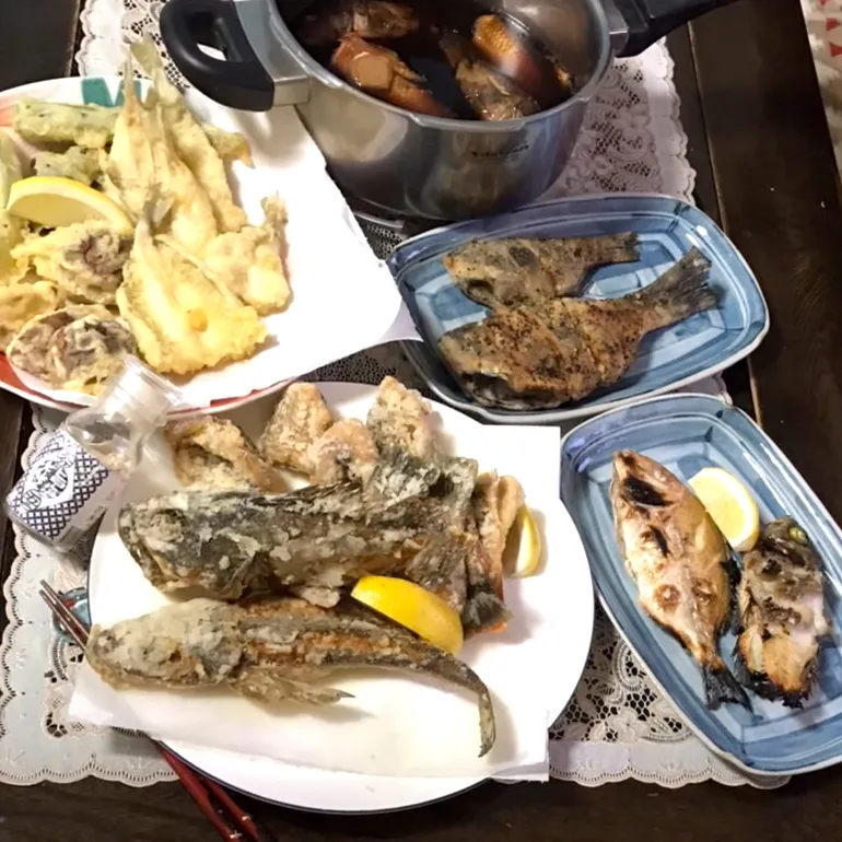 魚づくしの晩御飯🐟🐟疲れました〰|noeさん