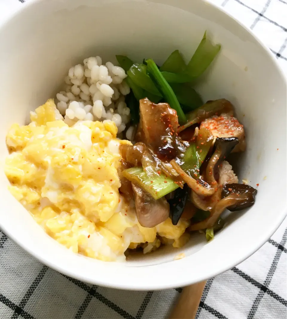 オートミール照り焼きチキン丼♪|key♪さん