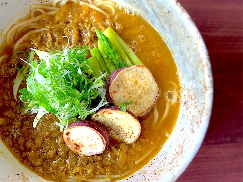 阿波ジビエと鳴門金時の出汁カレー温めん|半田手延べそうめんの店 阿波や壱兆さん