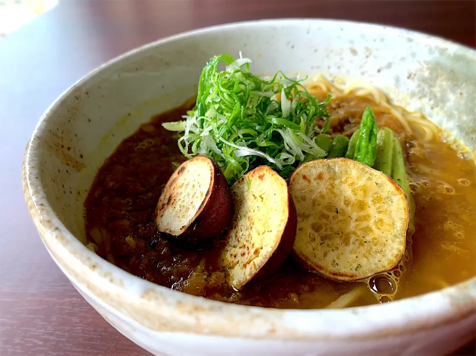 阿波ジビエと鳴門金時の出汁カレー温めん|半田手延べそうめんの店 阿波や壱兆さん