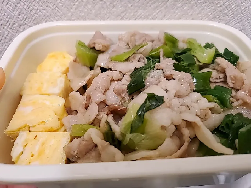 豚バラの鶏ガラ炒め弁当|mimiさん