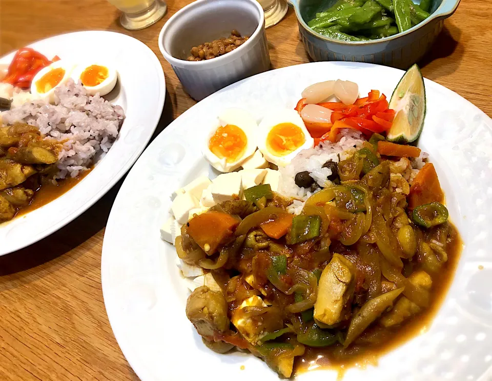 チキンと牛蒡のスパイスカレー|じゅんさんさん